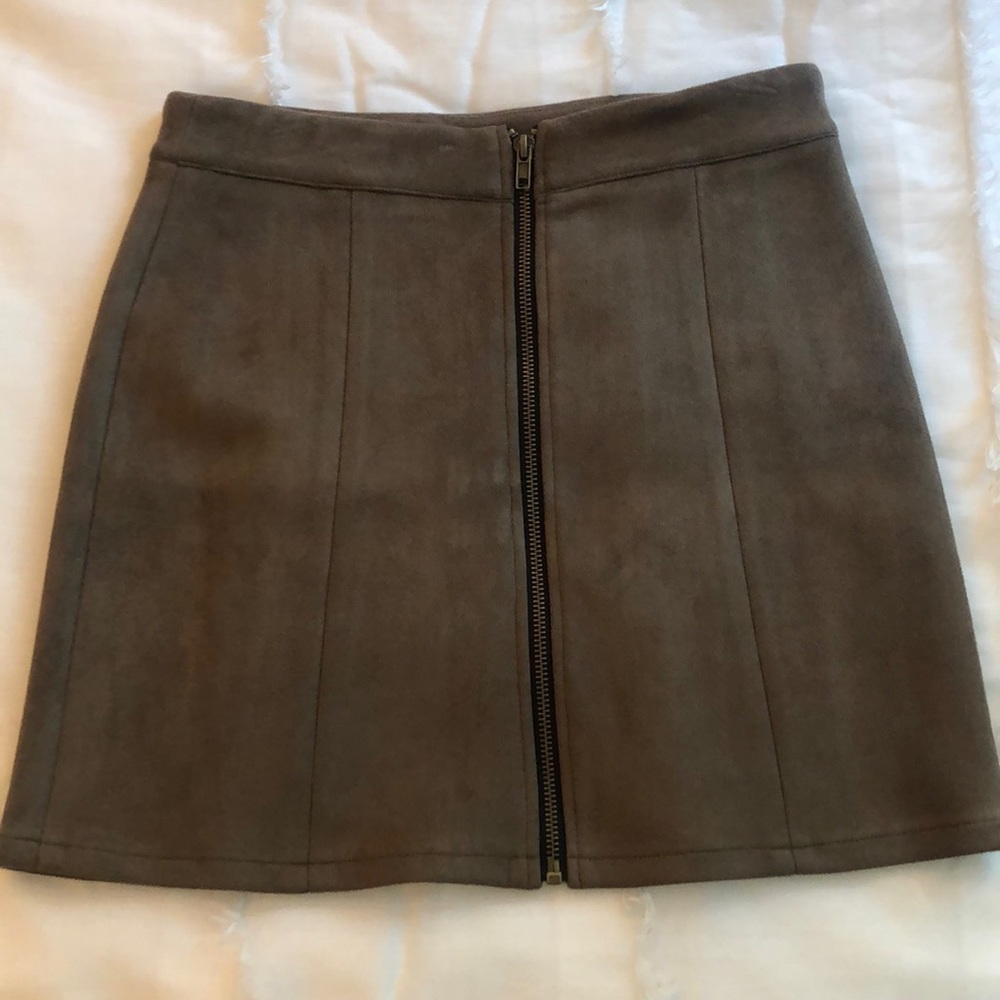 Suede Mini Skirt